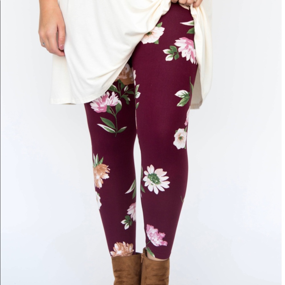 Agnes & Dora Leggings Plum Space Floral